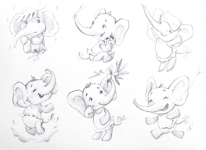 эскизы персонажа