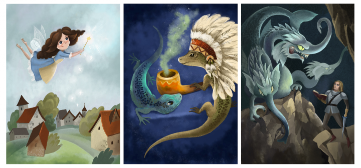 примеры стиля книжной иллюстрации