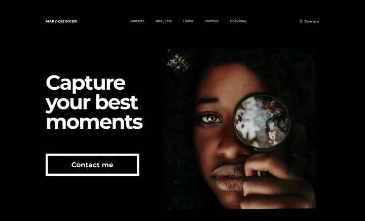 Landing Page "Photographer"