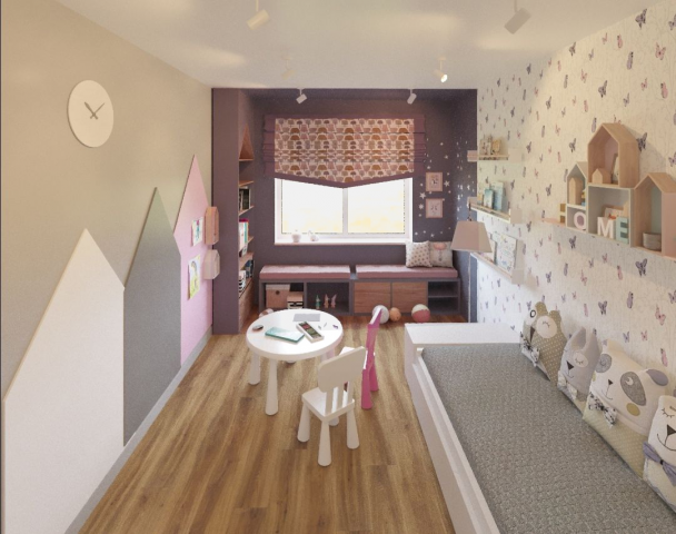 Дизайн детской для девочки