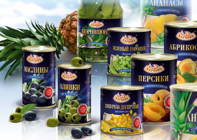дизайн серии этикеток ТМ "Карпов" компания "Магма трейдинг"