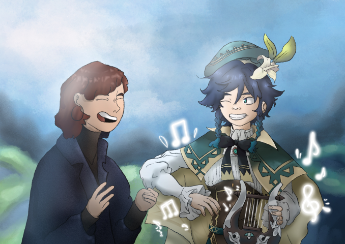 Арт по игре Genshin Impact