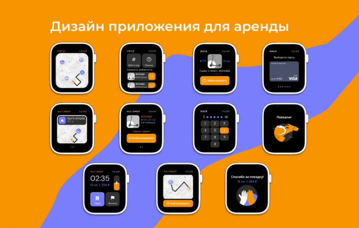 Дизайн приложения для аренды электросамокатов
