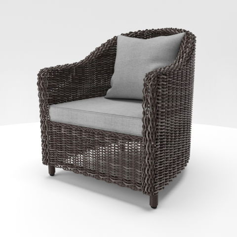 Кресло из ротанга.