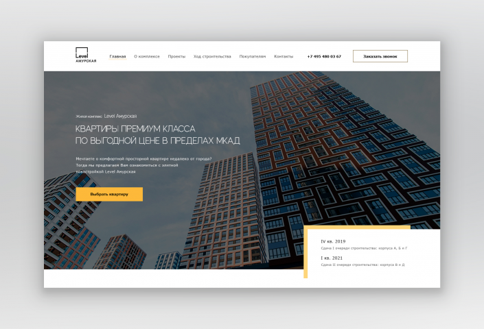Landing Page для Level Амурская