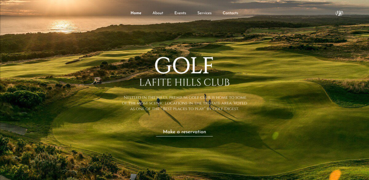Landing Page для гольф-клуба