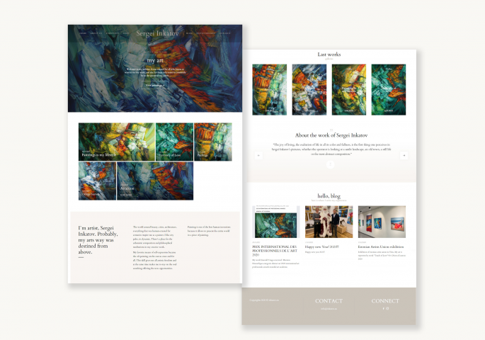 Сайт эстонского художника абстракциониста Сергея Инкатова