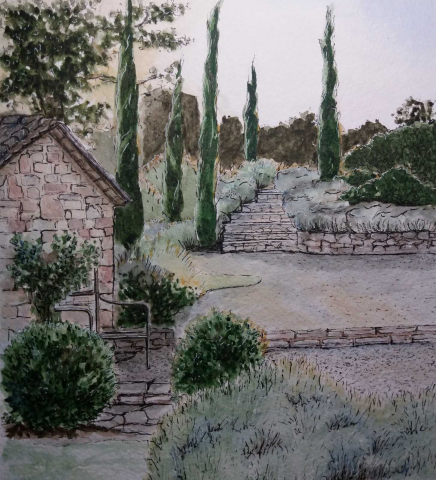 Акварельный скетч