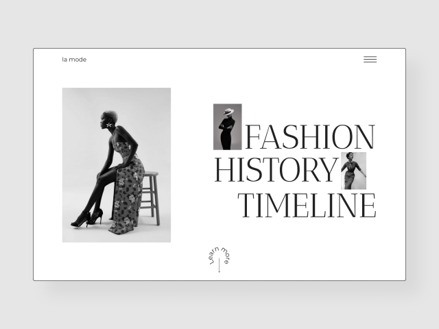 "History fashion timeline" concept #1
