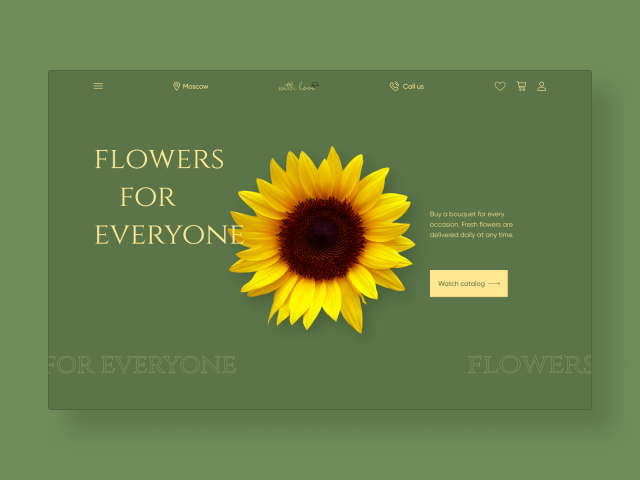 "Flowers for everyone" concept