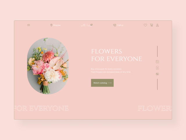 "Flowers for everyone" concept #3