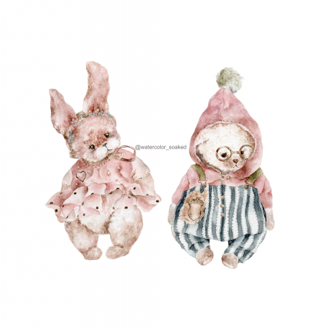 Иллюстрации для бренда авторских игрушек тедди