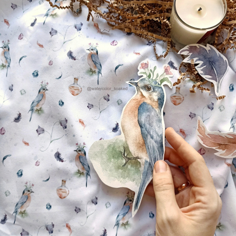 Акварельный паттерн