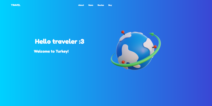 Туристический сайт "TRAVEL"