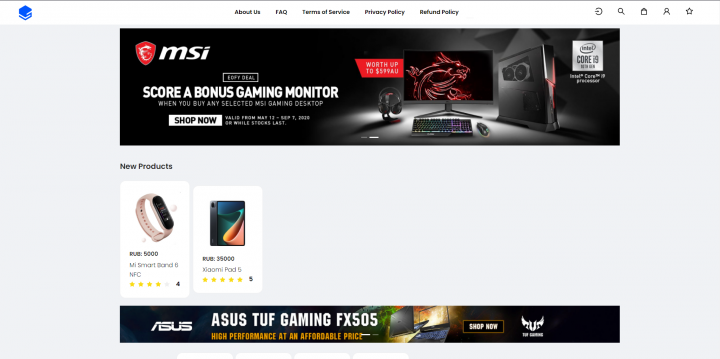 Интернет-магазин для продажи электроники