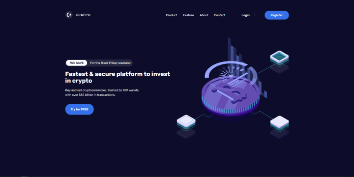 Сайт с криптовалютой "Crappo"