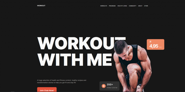 Сайт для спортзала "Workout"