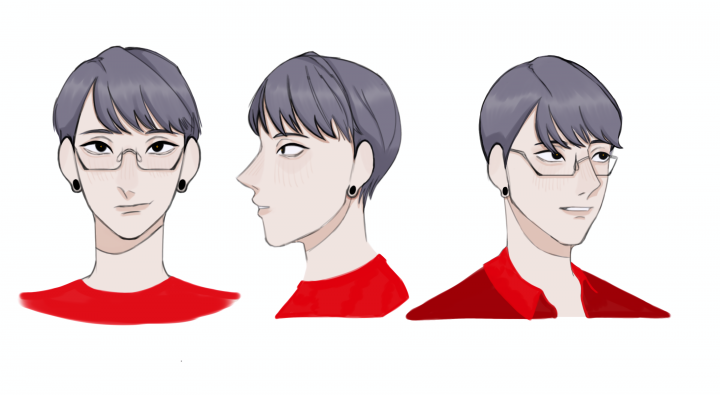 Young man with glasses