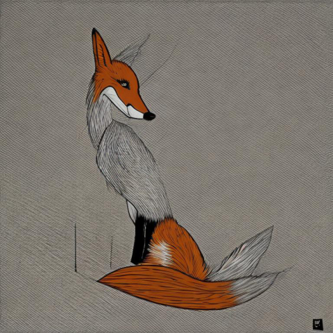 Лиса для детского конкурса