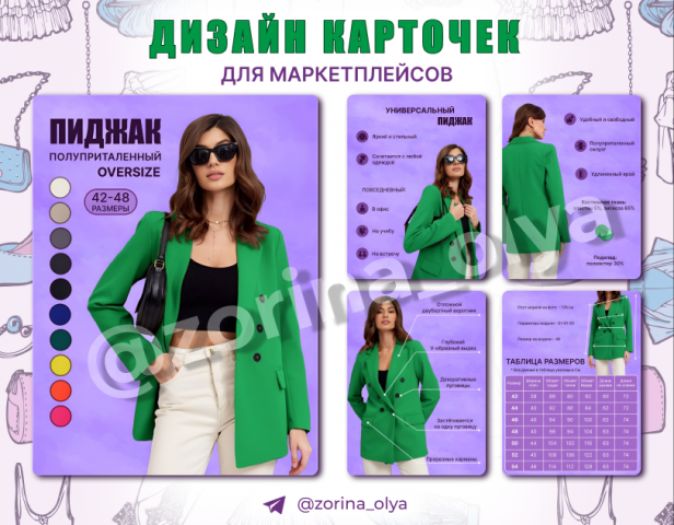 Инфографика для маркетплейсов WB/Ozon