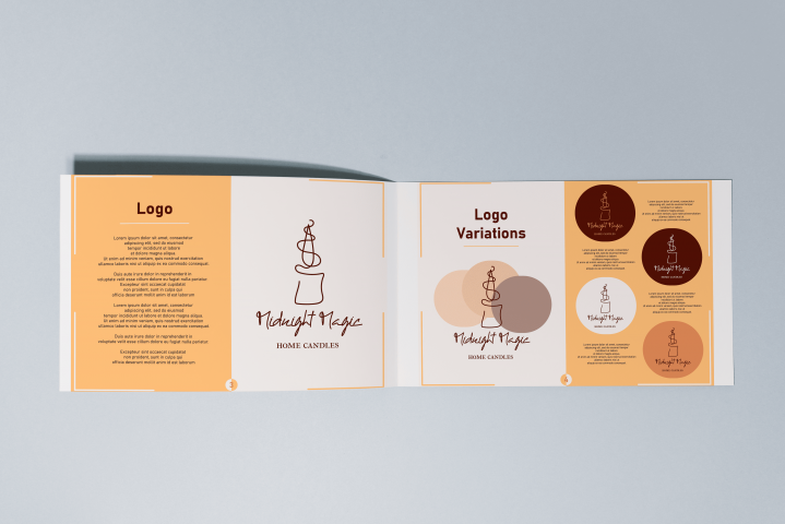 Logo Midnight Magic home candles (копирайтинг+лого)