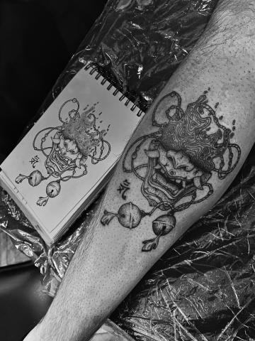 Тату графика, япония, ньюскул