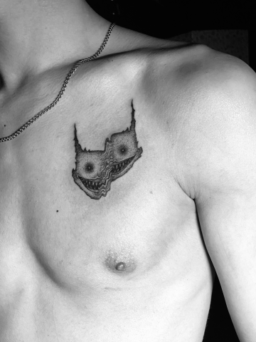 Тату графика, дотворк, хоррор