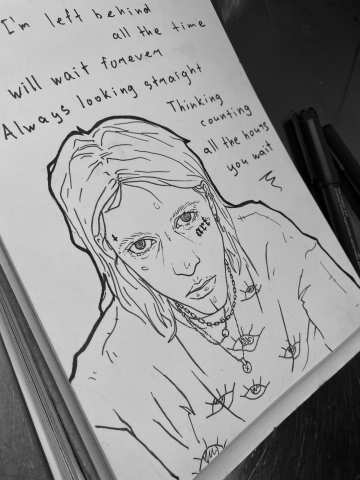 Эскиз графика, лайнворк