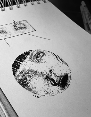 Эскиз графика, дотворк