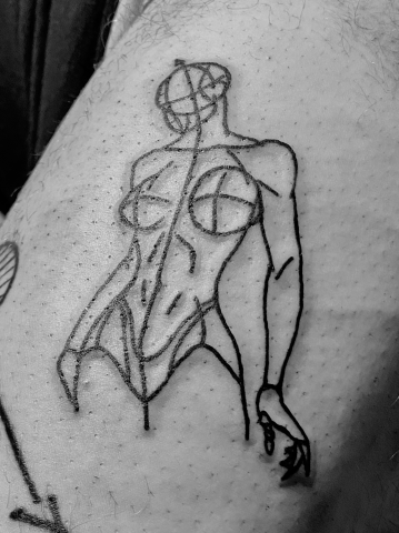 Тату графика, лайнворк