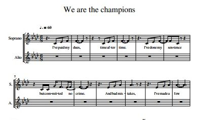 Партитура для хора