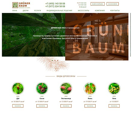 Разработка сайта для компании по продаже окон и дверей