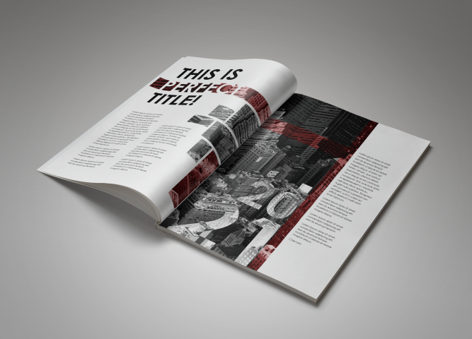Черновик для дизайна разворота журнала / journal design