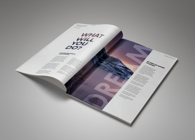 Черновик для дизайна разворота журнала / journal design