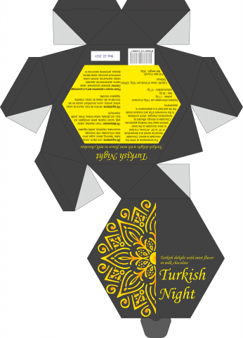 Развертка для коробки конфет