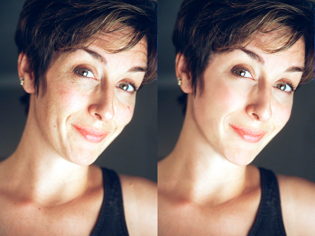 Ретушь лица модели