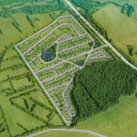 3D модель генплана для постройки коттеджнного поселка