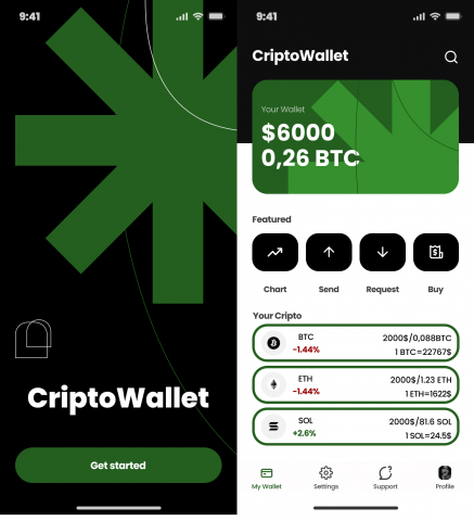 приложение криптокошелька