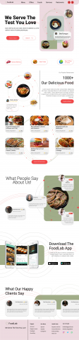 дизайн сайта доставки еды