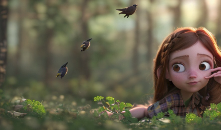 Девочка и птица1