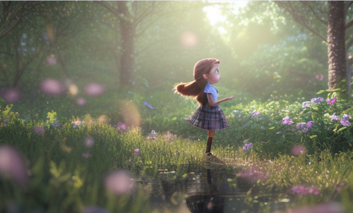 Девочка и птица 2