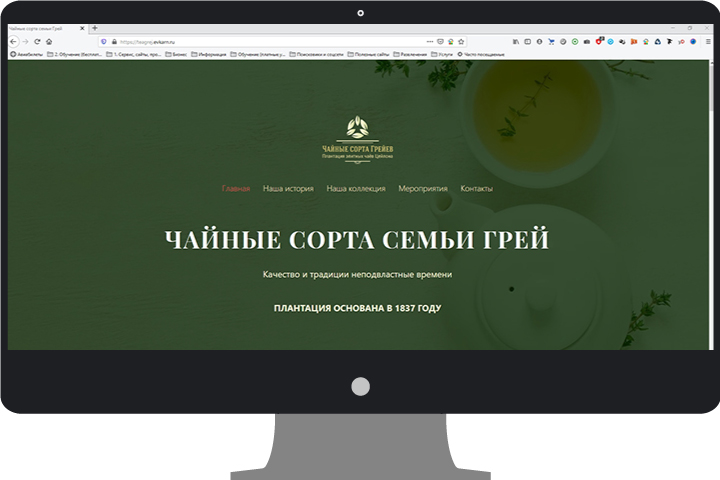 Дизайн HTML-шаблон сайта-визитки «Teagrej»