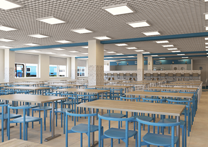 Столовая в Колледже речного транспорта