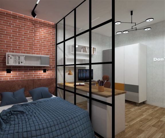 Комната для подростка в стиле loft