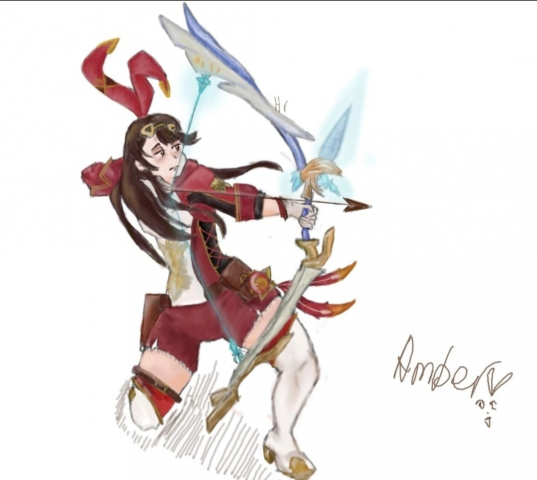 Персонажка из игры "Genshin Impact" - Эмбер!