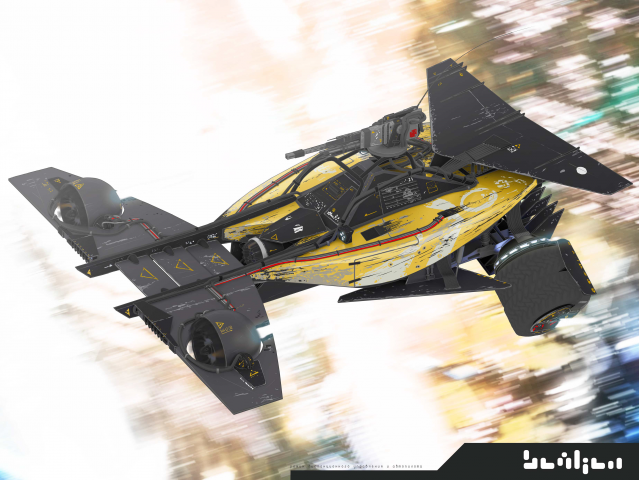 Concept art flying machine Baikal