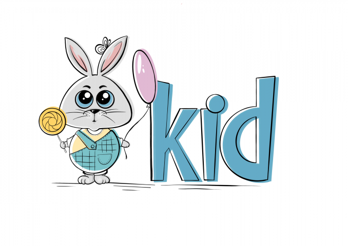 Логотип с персонажем “KID”