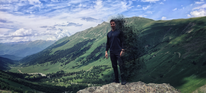 Обработка фото с эффектом распада