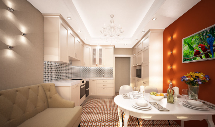 Дизайн интерьера, квартира в Москве. Кухня