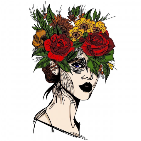 Эскиз, иллюстрация, портрет